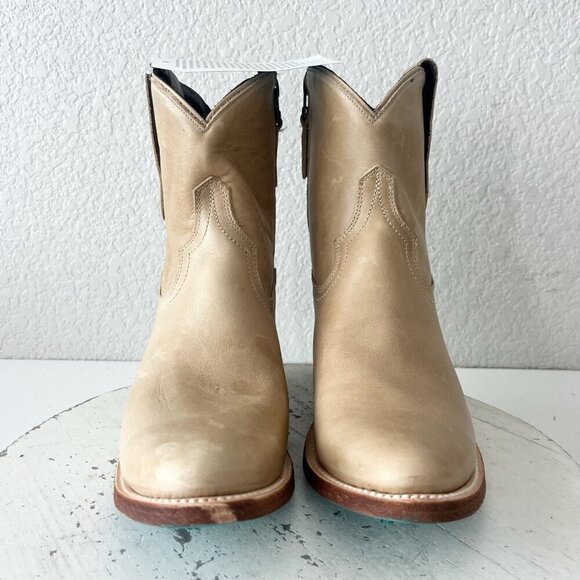 Lane PLAIN JANE Womens Cowboy Bootie 7.5 Butterscotch Western Cowgirl Ankle Boot - Picture 5 of 11